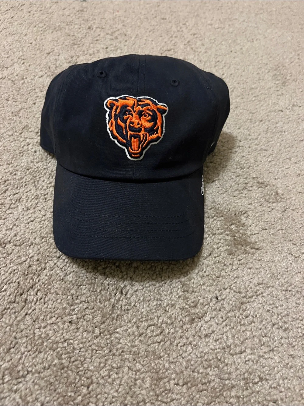 Chicago Bears navy blue hat with Orange Bear Logo - Picture 1 of 4